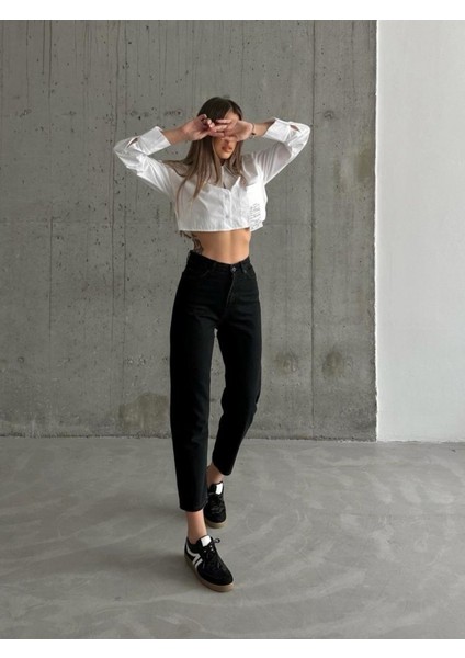 Tommytom Ivan Queen Alya Siyah Solmaz Mam Jean Kadın Yüksek Bel Power fırsatları