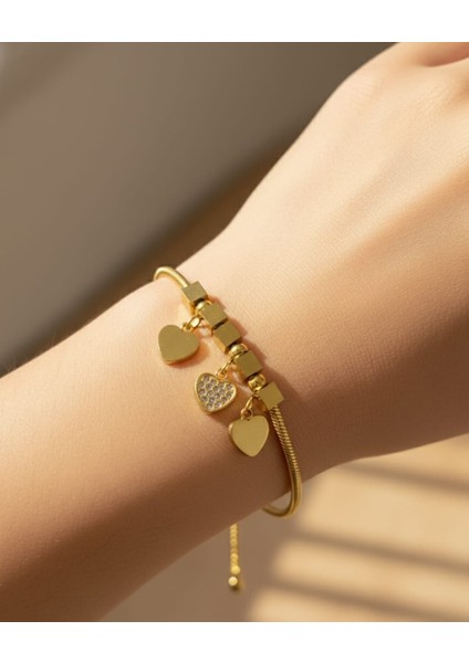 Kalp Asansörlü Çelik Bileklik | SNS400398
