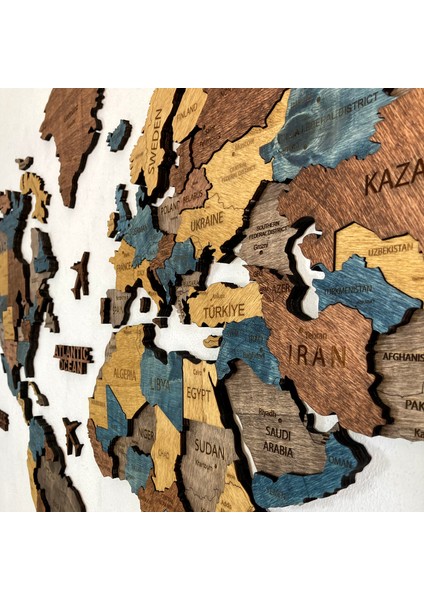 Denim Ahşap Dünya Haritası indirimleri