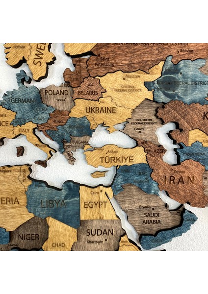 Denim Ahşap Dünya Haritası modelleri