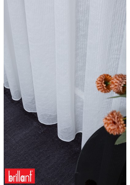 Keten Lara 1/2 Orta Pileli Ütü Istemez Kırışmaz Yeni Sezon Salon Oda Tül Perdesi fırsatları