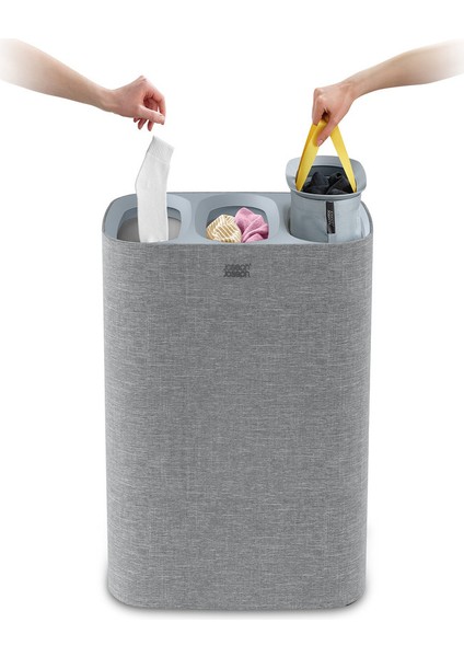 Tota 90 L Trio 3 Bölmeli Çamaşır Ayırma Sepeti Siyah fiyatları