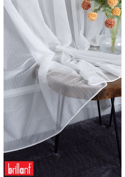 Keten Lenora 1/25 Normal Pileli Ütü Istemez Kırışmaz Yeni Sezon Salon Oda Tül Perdesi