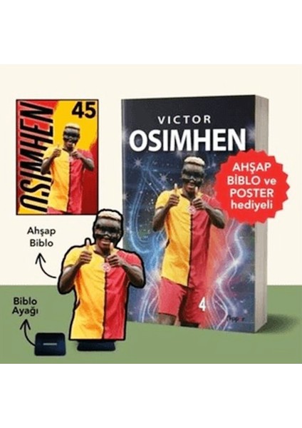 Kitanya Victor Osimhen - Biblo, Poster ve Ahşap Ayraç Hediyeli! fiyatları