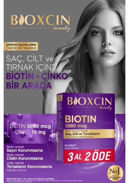 Bıoxcın Bıotın 90 Tablet indirimleri