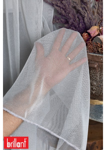 Miranda File Gri 1/2.5 Normal Pileli Ütü Istemez Kırışmaz Yeni Sezon Salon Oda Tül Perdesi