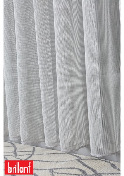 Miranda File Gri 1/2.5 Normal Pileli Ütü Istemez Kırışmaz Yeni Sezon Salon Oda Tül Perdesi