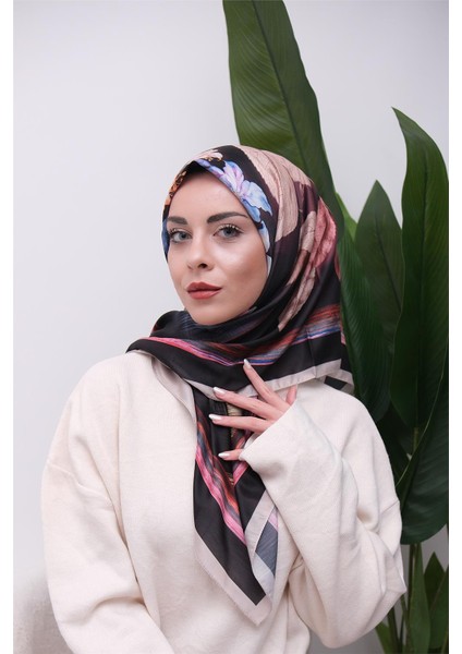 Renkli Karma Desen Dijital Soft Eşarp