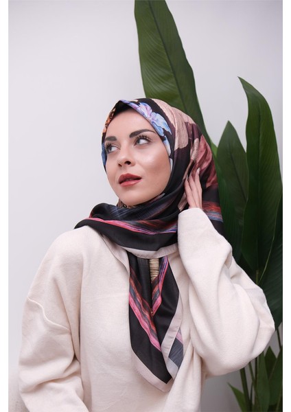 Renkli Karma Desen Dijital Soft Eşarp modelleri