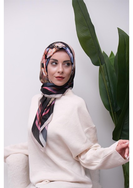 Renkli Karma Desen Dijital Soft Eşarp