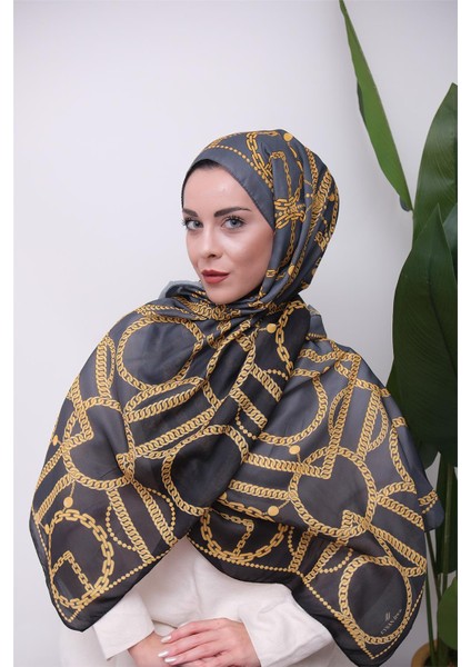 Halka Zincir Desenli Dijital Soft Şal