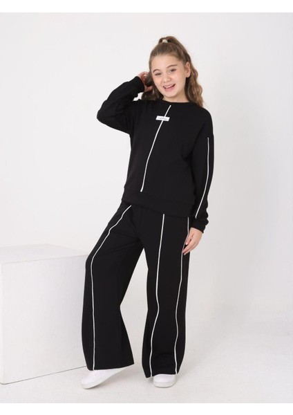 Linelle Kız Çocuk Eşofman Takımı Siyah