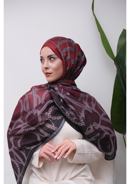 Halka Zincir Desenli Dijital Soft Şal