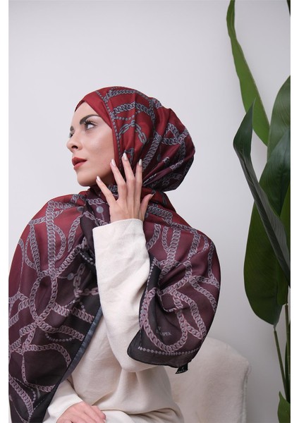 Halka Zincir Desenli Dijital Soft Şal