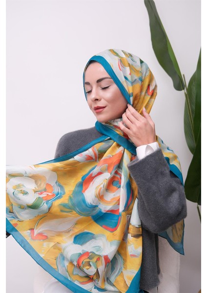 Floral Akrilik Desenli Dijital Soft Şal modelleri