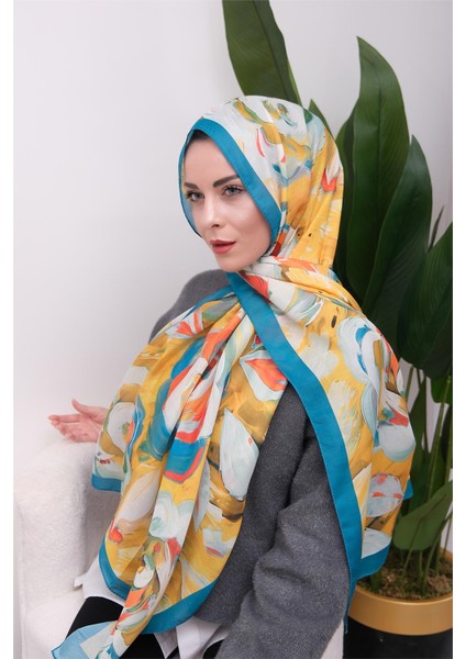 Floral Akrilik Desenli Dijital Soft Şal fırsatları