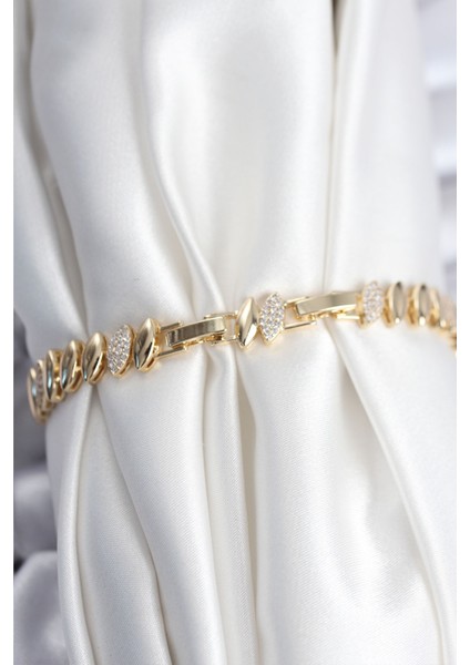 Pirinç VIP Seri Gold Renk Arpa Model Kadın Bileklik fiyatları