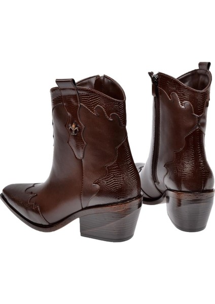 Kısa Western Kadın Topuklu Bot SMS-58151 Kahve indirimleri