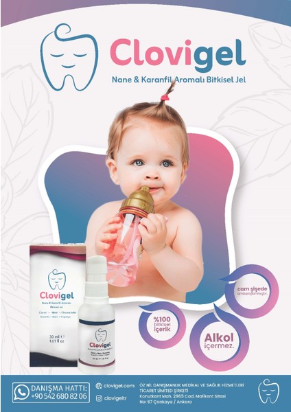 Nane Karanfil Papatya Aromalı Bitkisel Diş Jeli