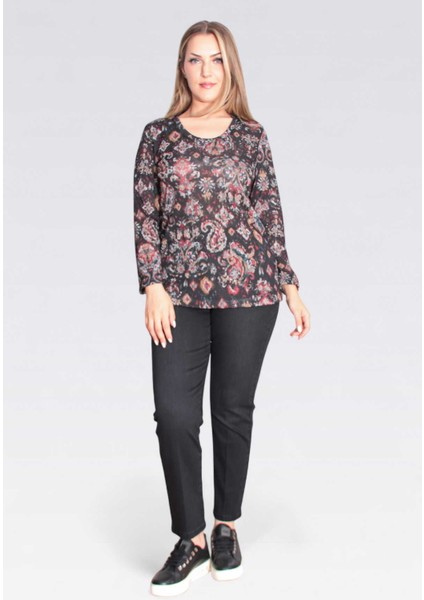 Tolga Saraçoğlu Kadın Dar Paça Bilek Boy Kot Pantolon 30296 Siyah