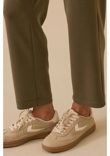 Kadın Elastik Bel Cepli Pantolon 0031 Haki modelleri