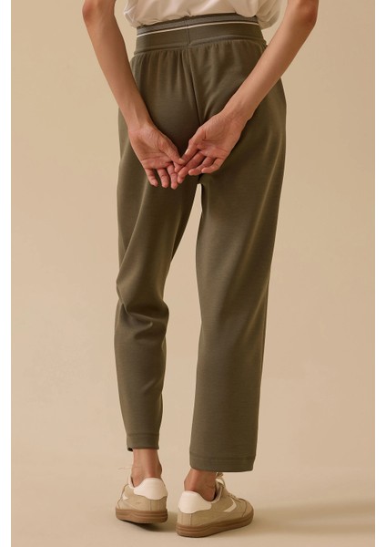 Kadın Elastik Bel Cepli Pantolon 0031 Haki fırsatları