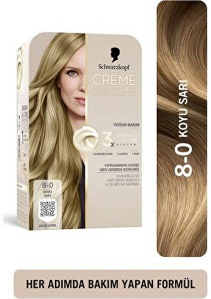 Creme Supreme Koyu Sarı Krem Saç Boyası Amonyaksız Onarıcı Serumlu fırsatları