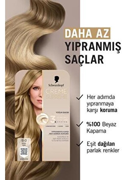 Creme Supreme Koyu Sarı Krem Saç Boyası Amonyaksız Onarıcı Serumlu indirimleri
