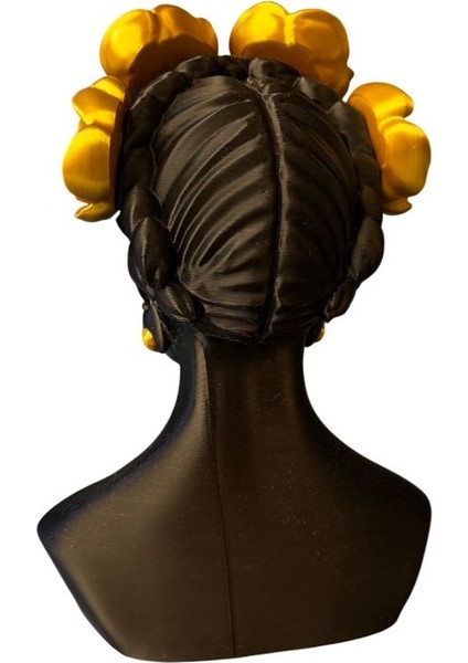 Frida Kahlo Büstü (Altın) 3D Baskı Dekoratif Obje – Modern Ev ve Ofis Dekoru - El Işçiliği Ile Boyama fiyatları