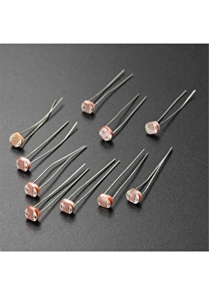 Ldr Işık Sensörü 5mm Foto Direnç 10 Adet Maksimum Gerilim 150V ile Arduino Uyumlu fırsatları