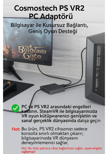 Ps Vr2 Uyumlu Pc Adaptörü – Windows Için Ps5 Sanal Gerçeklik Bağlantı aparatı