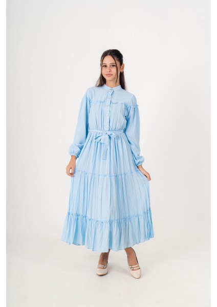 Selya Kız Çocuk Elbise Mavi