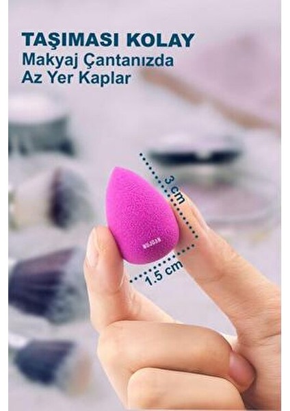 5'Li Çok Amaçlı Makyaj Sünger Seti Yumuşak Cilt Dostu Malzeme ile Seyahat İçin Uygun