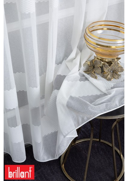 Keten Rio 1/2 Orta Pileli Ütü Istemez Kırışmaz Yeni Sezon Salon Oda Tül Perdesi