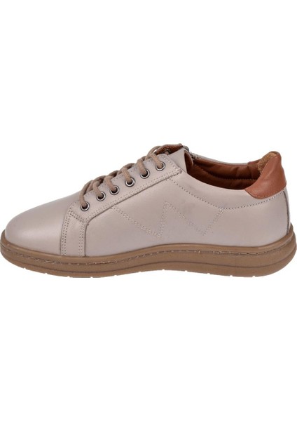 Hakiki Deri Comfort Kadın Ayakkabı MAK-240 Vizon modelleri