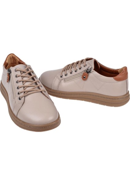 Hakiki Deri Comfort Kadın Ayakkabı MAK-240 Vizon indirimleri