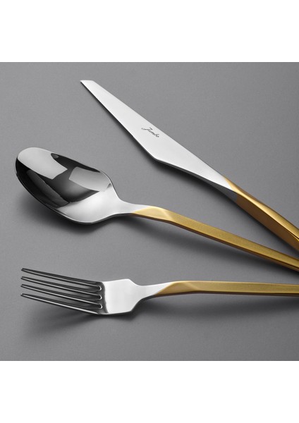 5100 Quartz Mat Altın 12 Kişilik 84 Parça Çatal Kaşık Bıçak Takımı 500.01.01.7385 modelleri