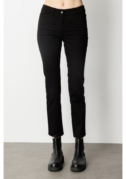 Kadın Dar Paça Kanvas Pantolon 1189 Siyah modelleri