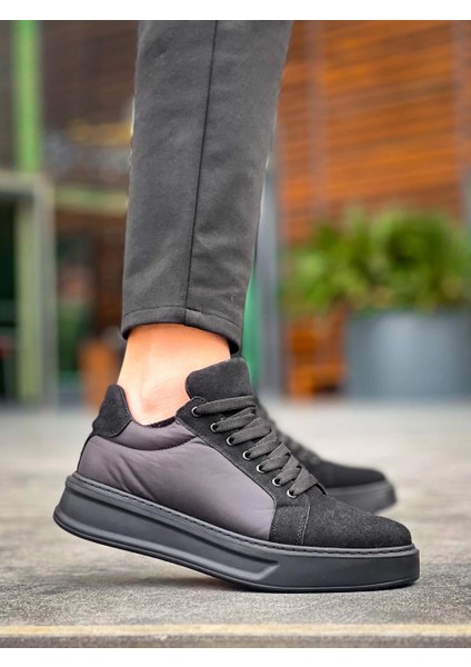 KB-046 Kuback Siyah Paraşüt Siyah Yüksek Taban Günlük Spor Ayakkabı modelleri