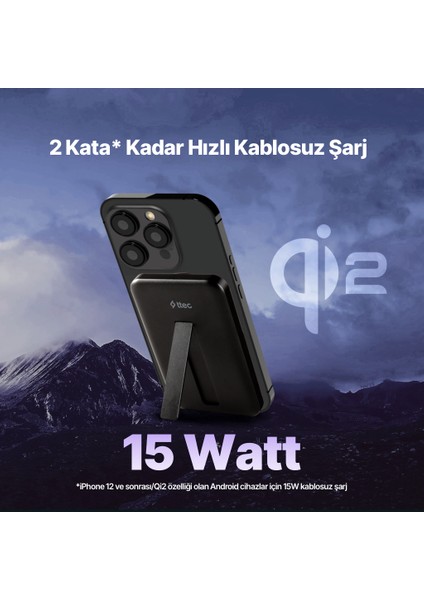Recharger Pro M 5.000MAH Qi2/magsafe Özellikli 15W Iphone/android Stantlı Kablosuz 2BB226S