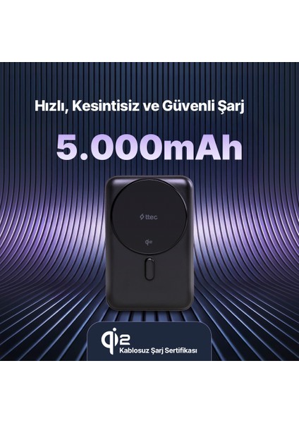 Recharger Pro M 5.000MAH Qi2/magsafe Özellikli 15W Iphone/android Stantlı Kablosuz 2BB226S