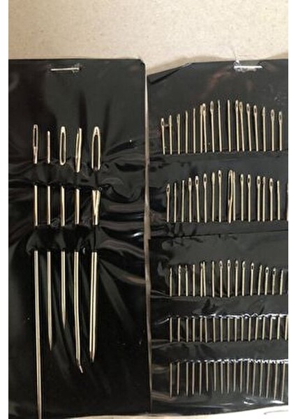 55'li Dikiş İğne Seti Nikel Kaplama Çelik İğnelerle Her Boyda 55 Adet modelleri