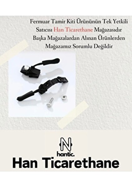 Fermuar Tamir Kiti 3 Farklı Boyutla Fermuar Onarım İçin Siyah Renk modelleri