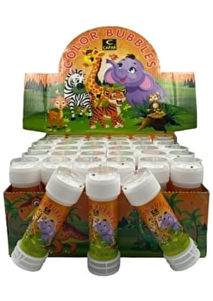 Güzelyüz Safari Temalı 36 Adet Üflemeli Köpük Baloncuk Sevimli Hayvanlar Eğlencesi fırsatları