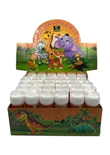 Güzelyüz Safari Temalı 36 Adet Üflemeli Köpük Baloncuk Sevimli Hayvanlar Eğlencesi