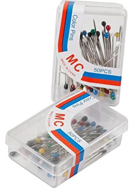 Atmaca Renkli Başlı Mineli Toplu İğne Seti 100 Lü İnce Siyah Başlı Kullanım İçin fiyatları