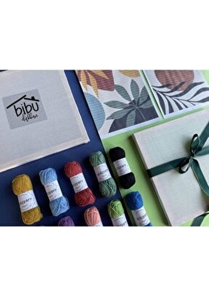 İğnesiz Punch Devam Seti 2 Adet 30x30 Tuval 10 Adet Pamuklu İp ve 3 Adet Desen indirimleri