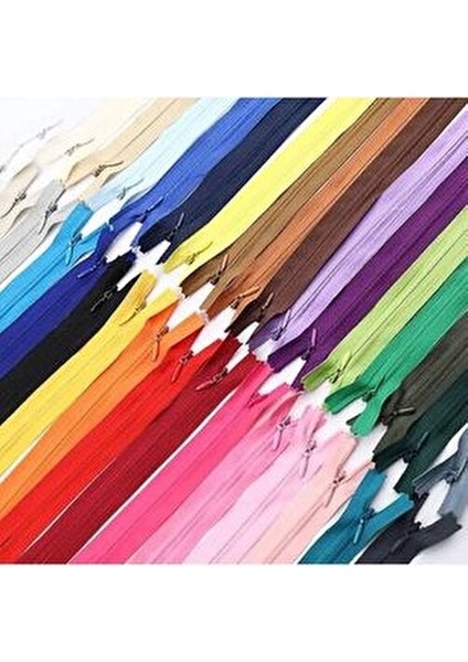 Paşateks Renkli Gizli Fermuar Seti 100 Adet 18-25 cm Uzunlukta Dayanıklı ve Estetik indirimleri