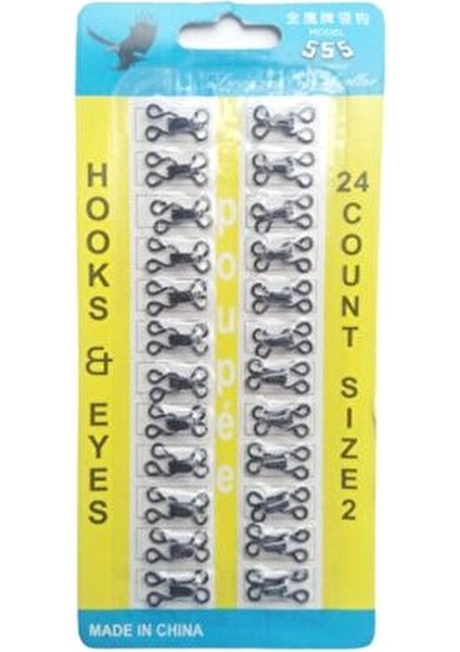 Metal Agraf Kopça Siyah Renk 2 No 24 Adet Kullanıma Uygun fiyatları