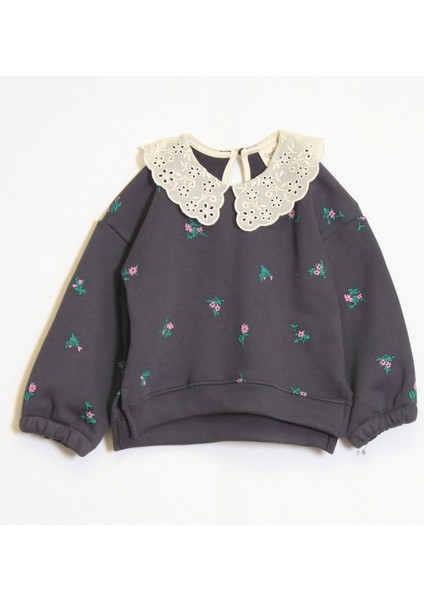 Kız Çocuk Yakalı Çiçek Desenli Takım fiyatları